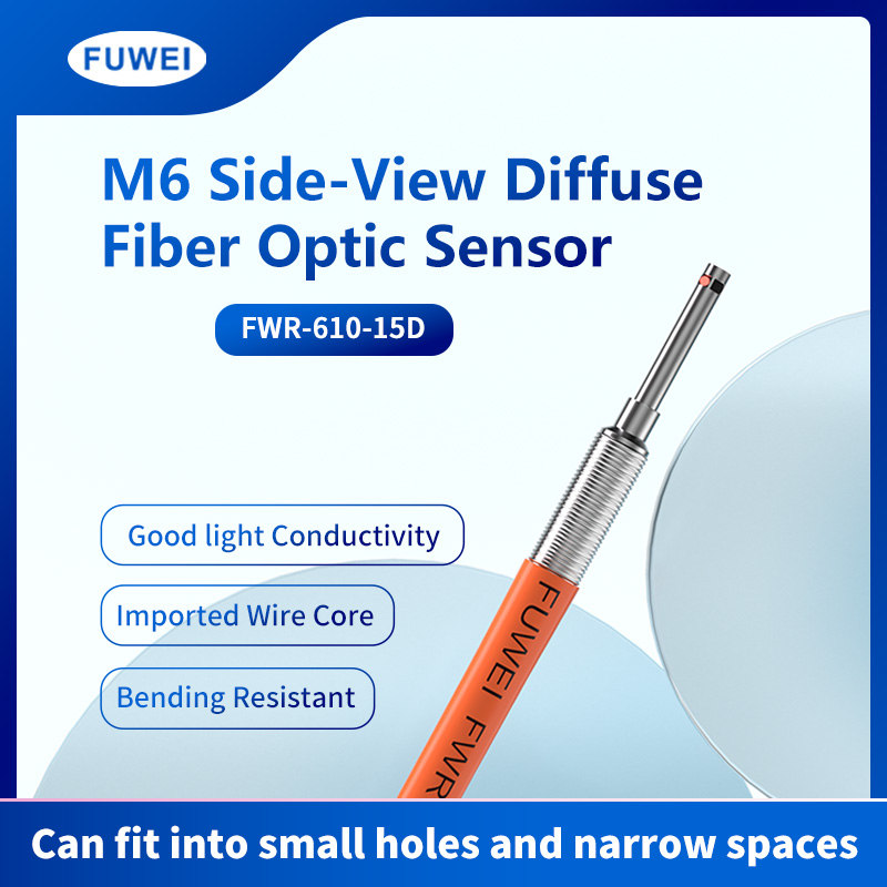FUWEI FWR-610-15D R25 M6 Fiber Optical Sensor Bending Resistance Diffuse Reflection Fire at Each Other
