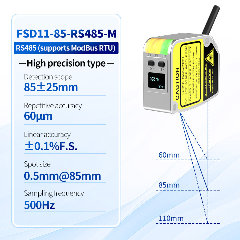 High accuracy 0.01mm Laser displacement sensor